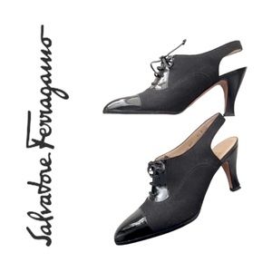 SALVATORE FERRAGAMO➕Oxford Lace Front Heels BRAND NEW!